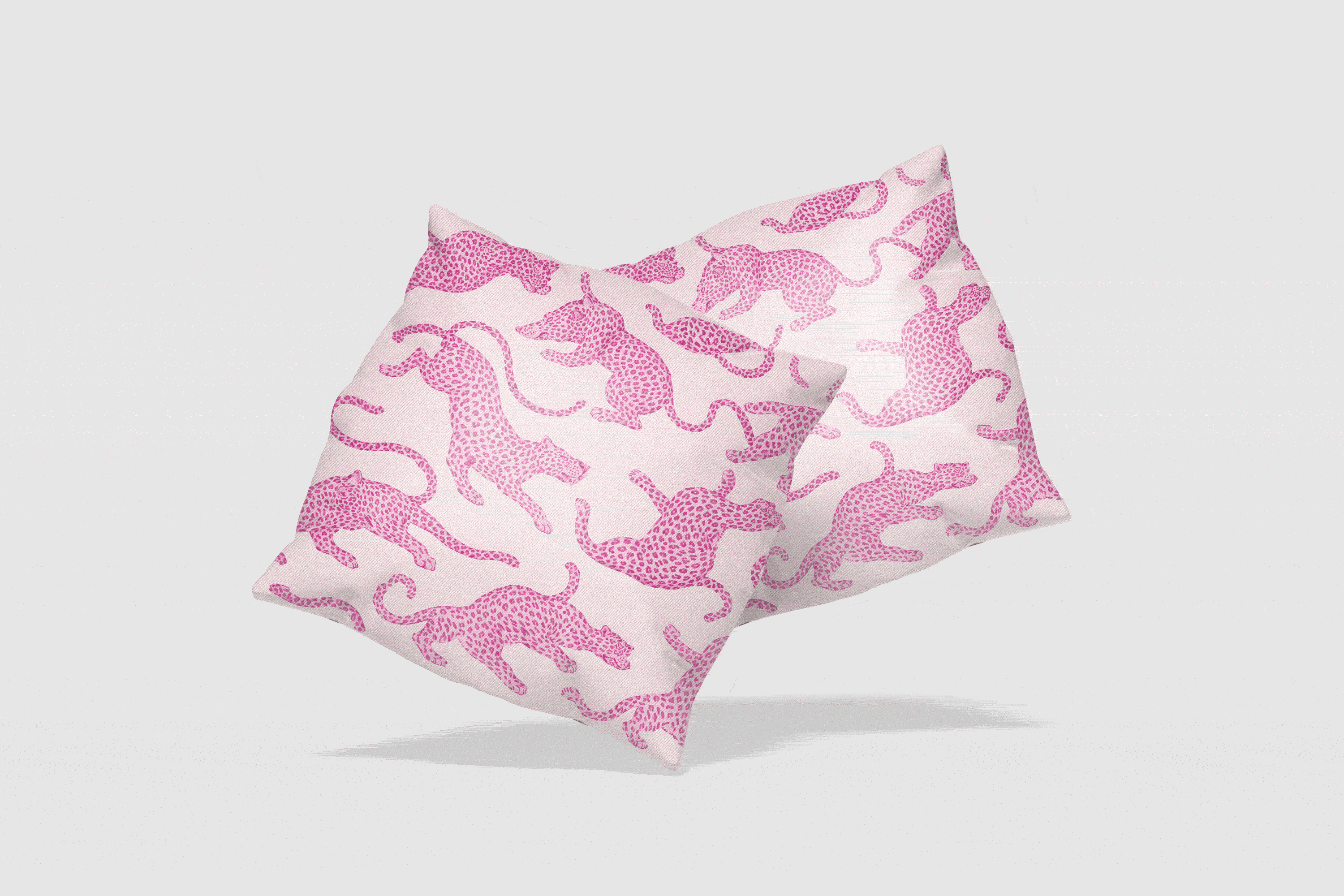 粉色豹纹抱枕
