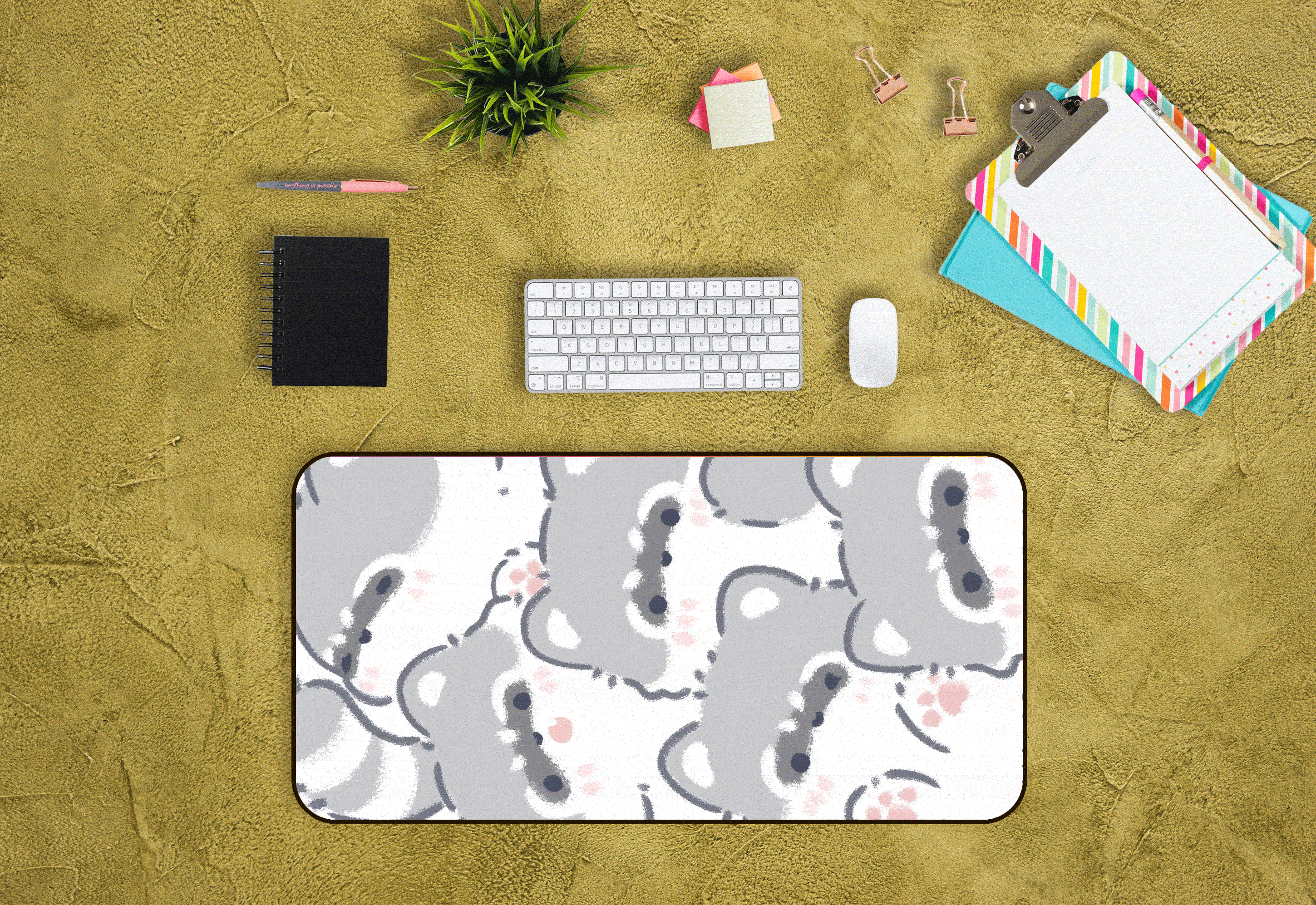 卡通猫咪鼠标垫