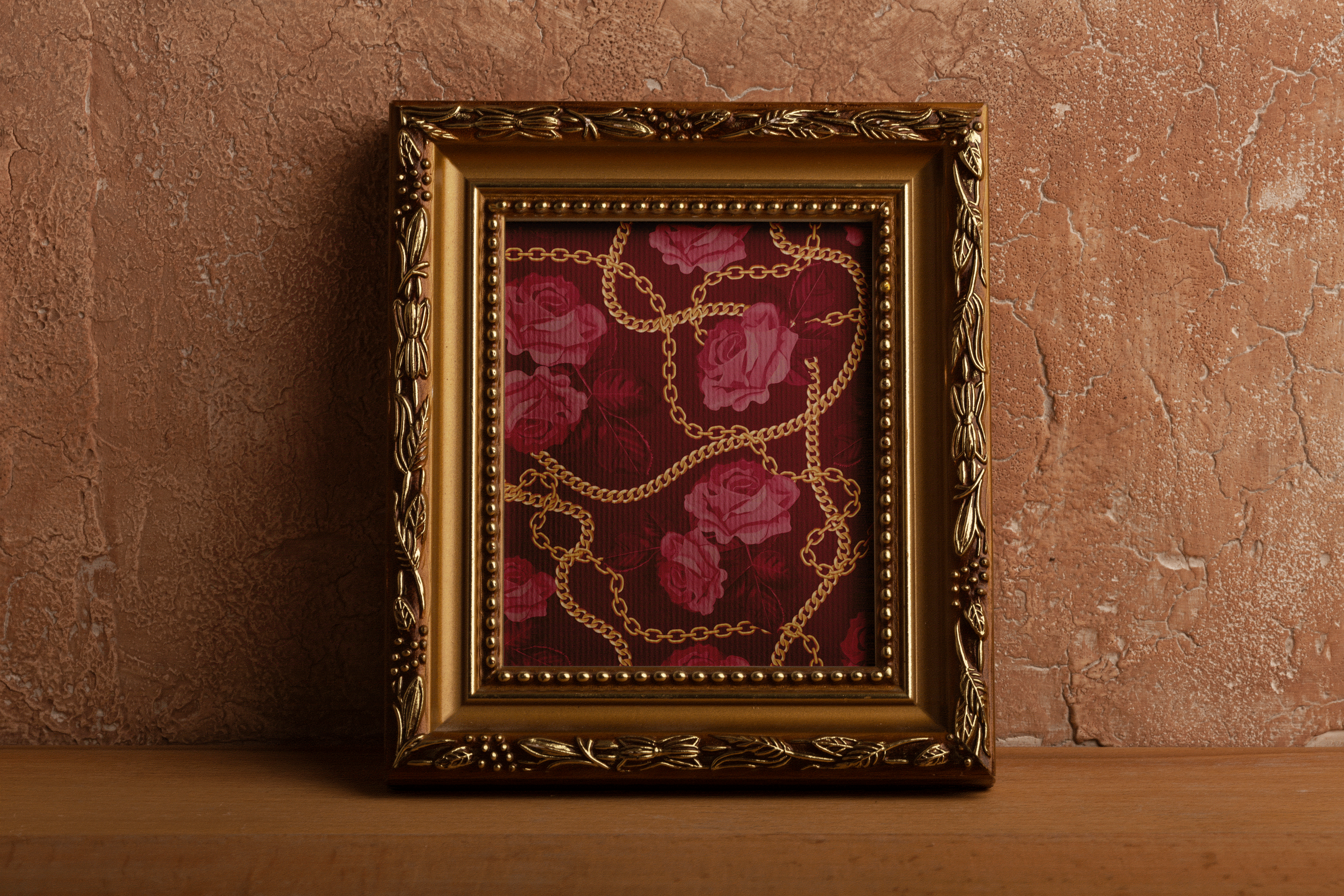 复古玫瑰链条装饰画