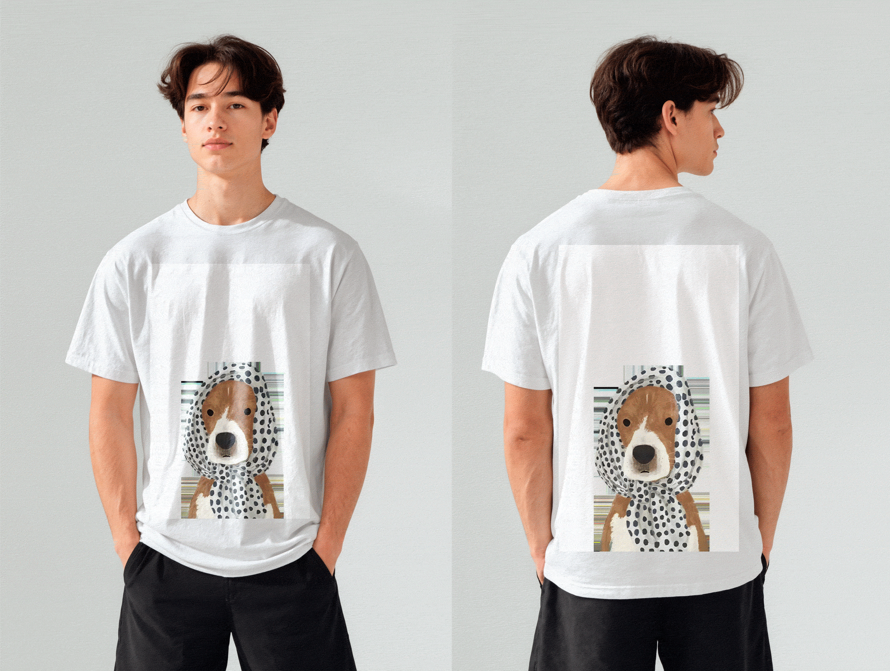 狗狗图案T恤