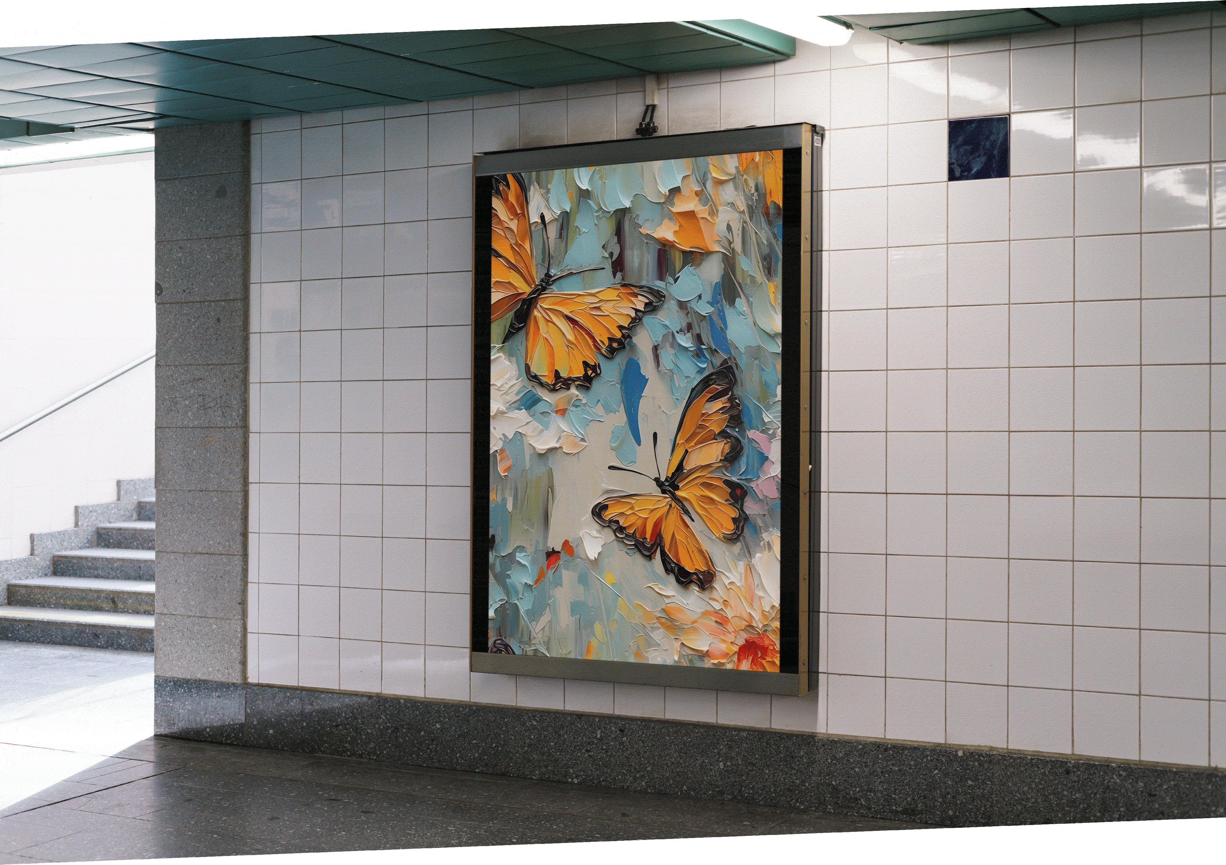 蝴蝶油画装饰画