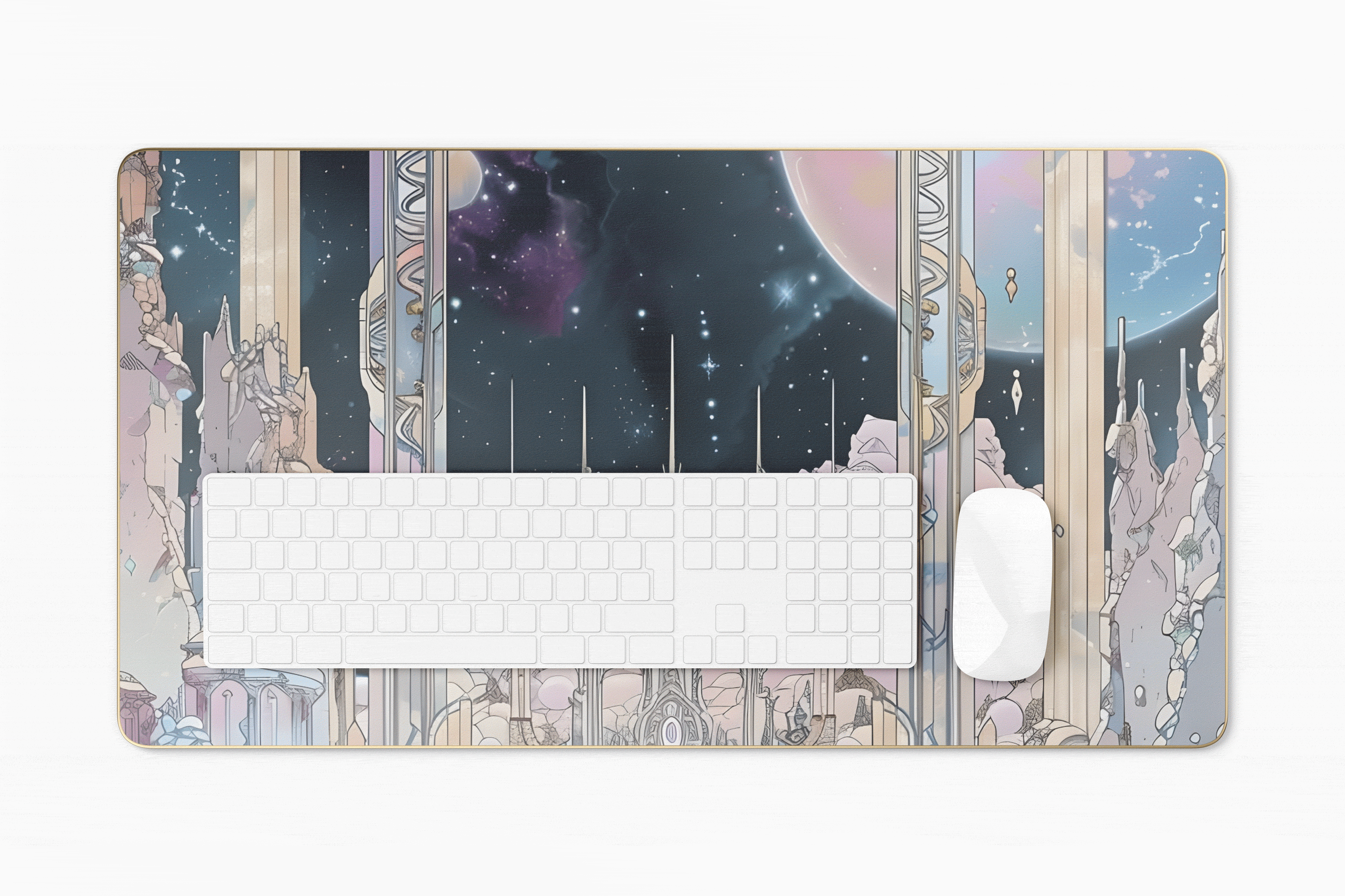 星空主题键盘鼠标垫