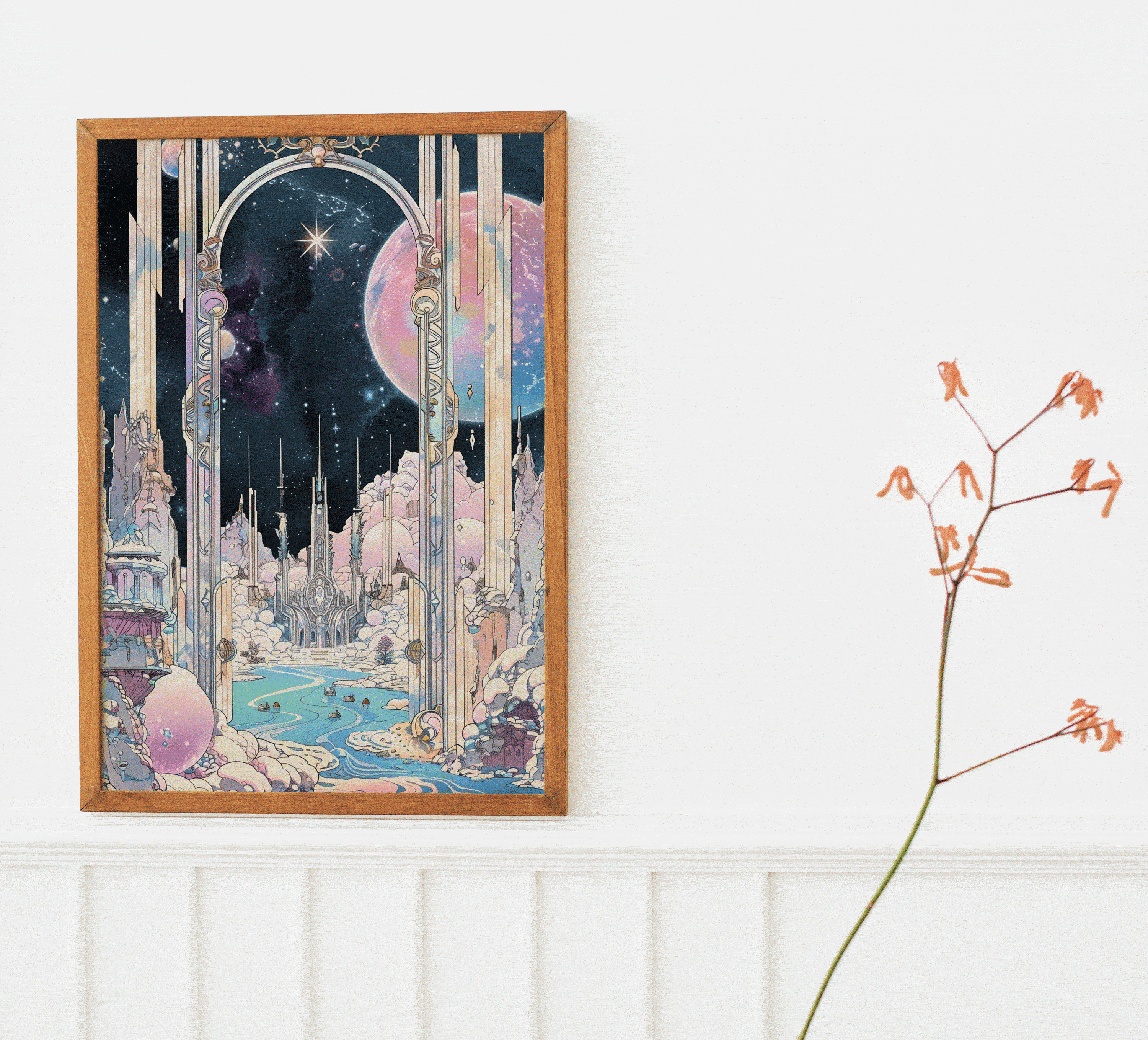 梦幻星河城堡画