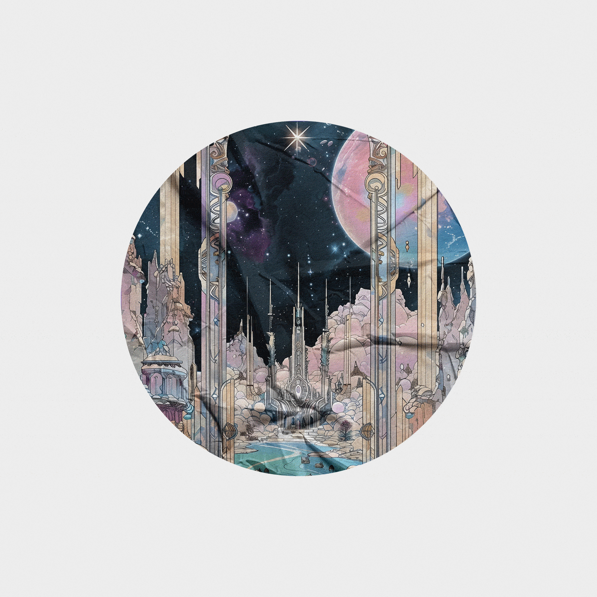 星空幻想图案抱枕