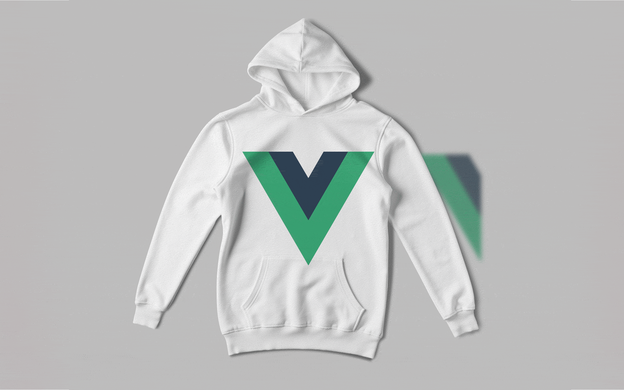 V字标志连帽卫衣