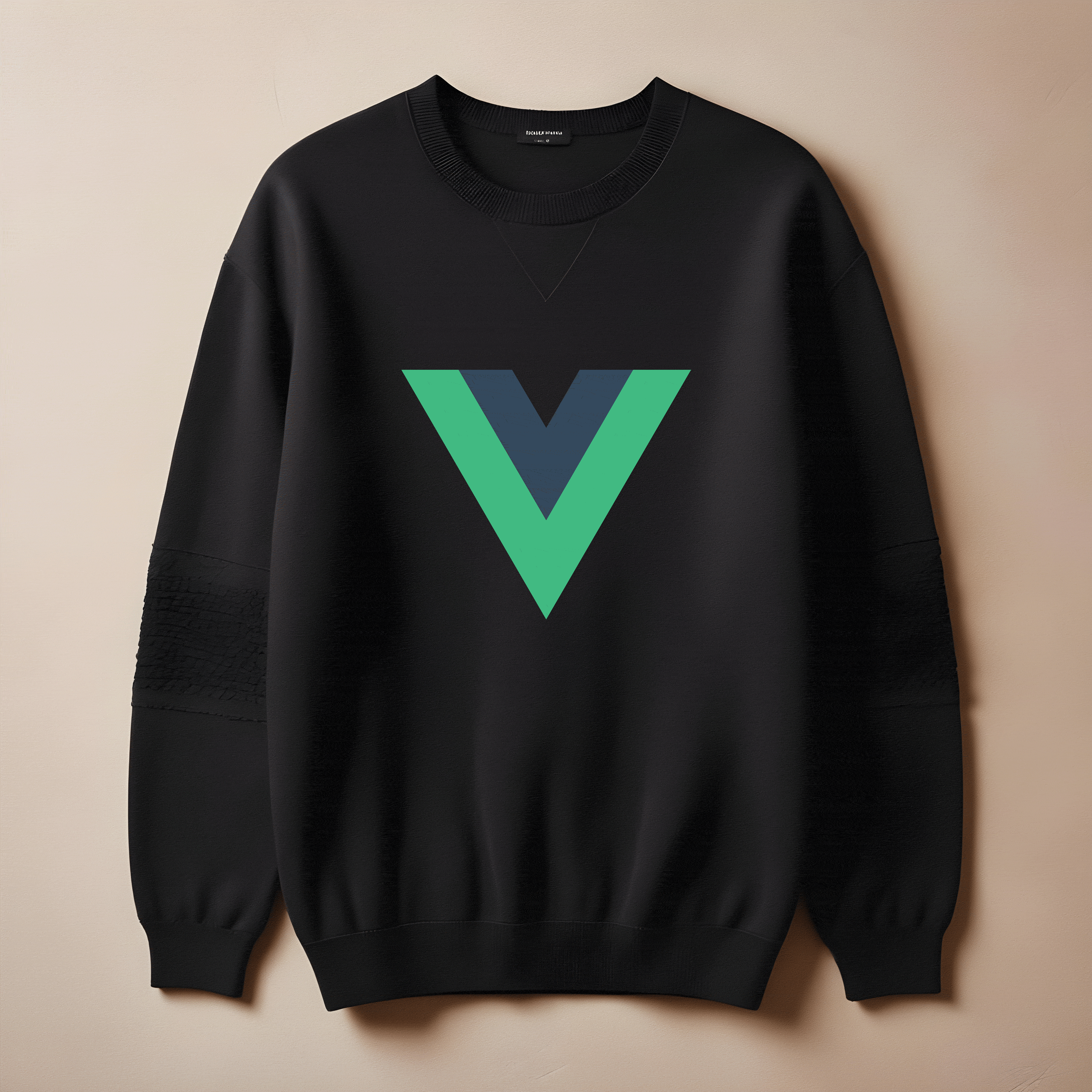 V字图案黑色卫衣