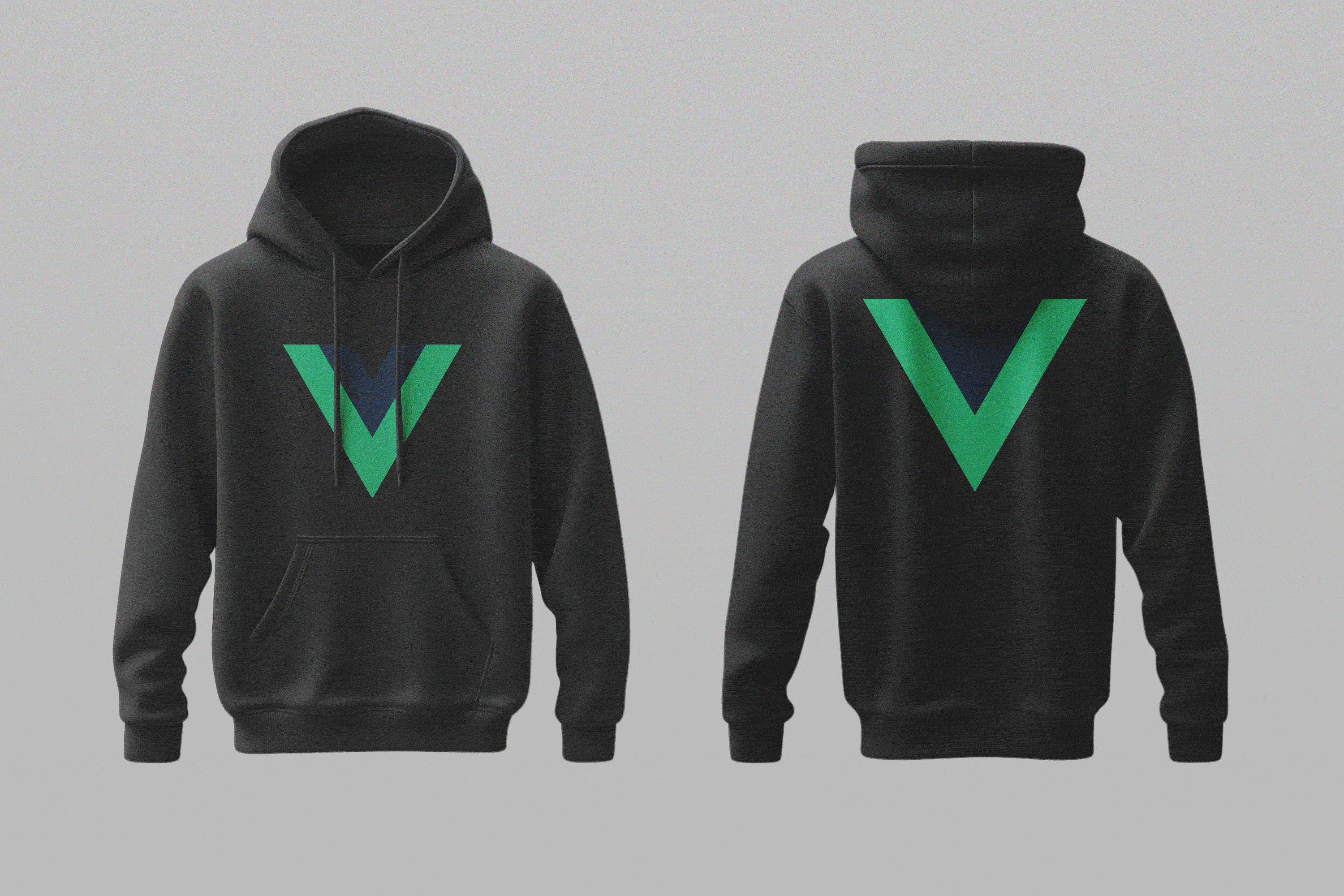 V字标志连帽卫衣