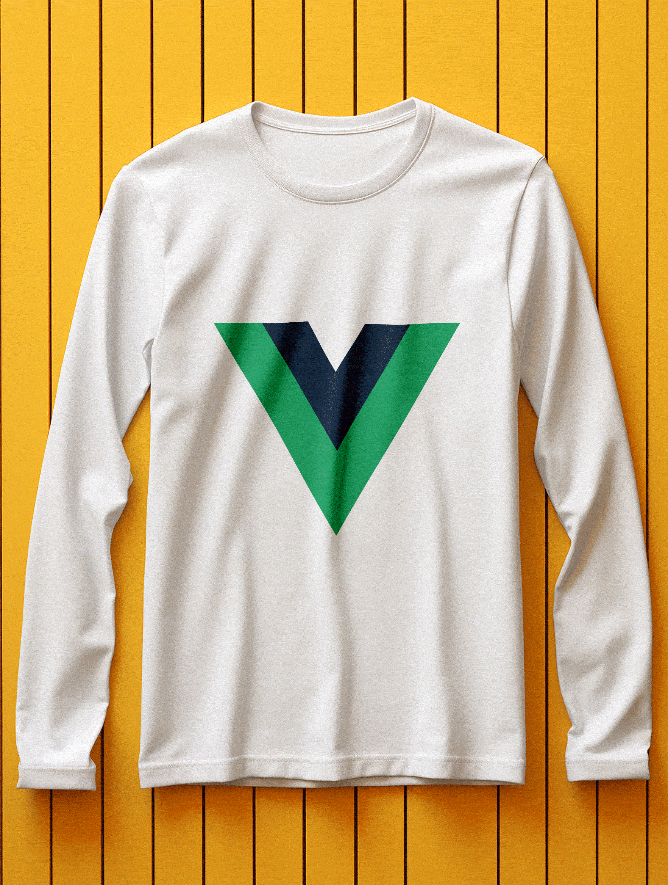 V形图案长袖T恤