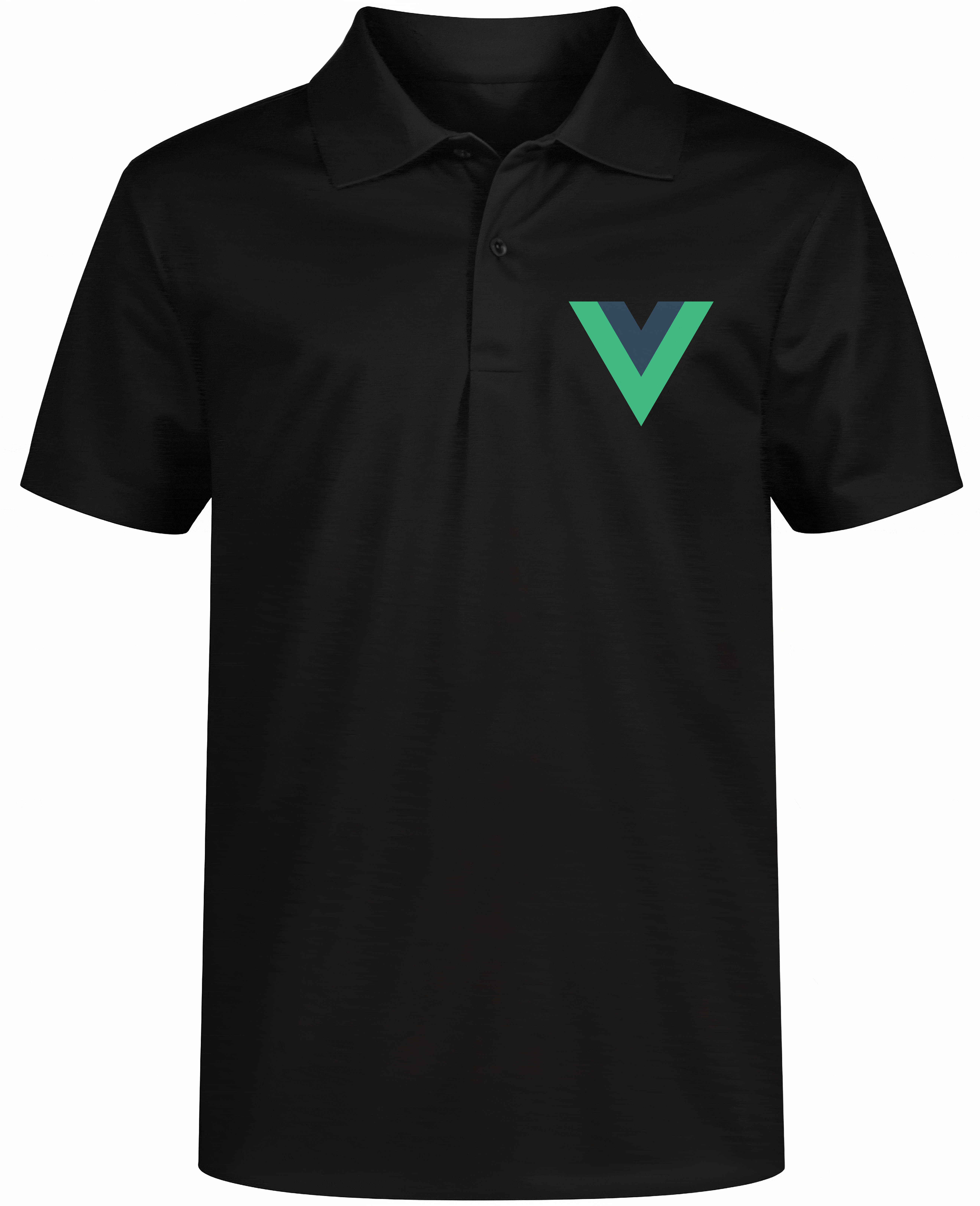 黑色V字标志Polo衫